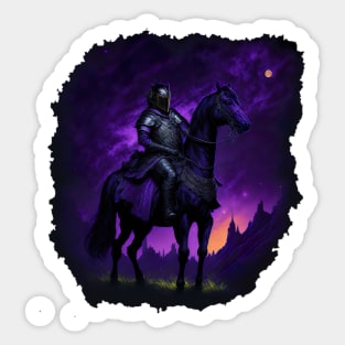 "Warrior of the Night: A Magical Warrior Embracing Splendor" Sticker